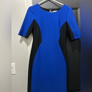 Bisou Bisou Blue Sheath Midi Dress